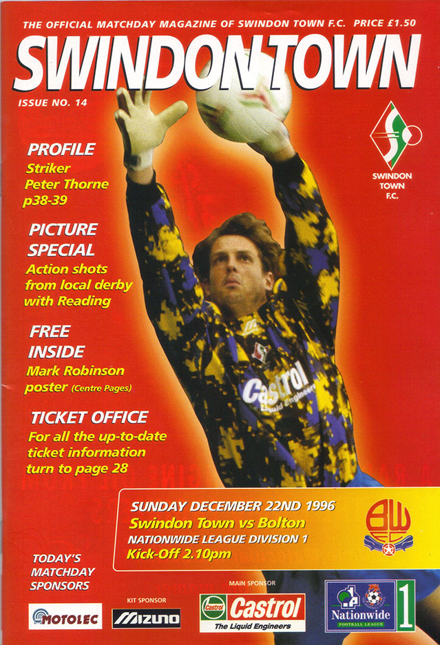 <b>Sunday, December 22, 1996</b><br />vs. Bolton Wanderers (Home)